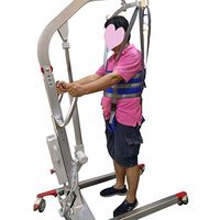 Patient Lift Slings Full Body Walking Standing Aids Carrier Transfer Seat Lifting Cushion Pad Medical Belt Strap with Padded Buffer Support AnyBack Extra Large Adjustable Waist Blue