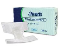 Attends Care Advanced Briefs with Odor-Shield for Adult Incontinence Care, Large, Unisex, 24 Count