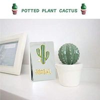 Contact Lens Case, Creative Fashion Contact Lens Box,Green Cactus Pattern Portable Contact Lens Case Container Travel Kit