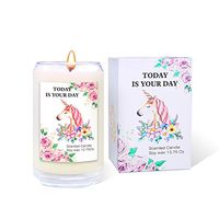 UNICY Beautiful Unicorn Scented Candle Soy Wax Candle Gift Set - French Vanilla&Jasmine Fragrance Candle Gift for Mother and Women, Relaxation and Selfcare Gift