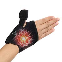 Heat Finger Splint Wrap, Tomorotec Thumb Spica Splint Thumb Brace for Arthritis or Soft Tissue Injuries 3 Temperature Adjustable Finger and Thumb Stabilizer (Black)