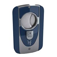 HF Barcelona BL Blade3 Double Blade Metallic Cigar Cutter up to 60 Ring Gauge Cigars (Blue)