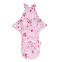 Semme Washable Organic Cotton Menstrual Pad 3 Types Reusable Day&Night Panty Liner Washable Sanitary Cloth（280mm）(#2)