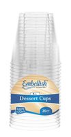 Embellish Crystal Clear Disposable Heavy Duty Plastic 8 Oz Dessert Cups, 20 Tumblers, Ideal For Wedding, Catering, Parties, Buffets, Events, Or Everyday Use, 1 Pack