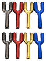 Metal Two Hose Snuff Tube Snorters Double Tube Sniffer (10 pcs)