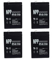 NPP NP 6-4Ah Sealed Lead Acid 6V 4Ah Battery F1 Style Terminals / （4pcs）