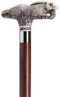 Unisex Running Rabbit Cane Walnut Shaft  -Affordable Gift! Item #HAR-9106707