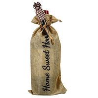 Pavilion Gift Company 88520 Sweet Home Reusable Drawstring Bottle Bag & Stopper Set, 13.5, Brown