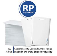 RapidPROX Custom-ENCODED Clamshell Cards for HID 125kHz, 26Bit H10301, Your Choice of Facility Code & Number Range (50 Cards)