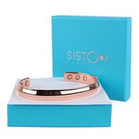 SISTO-X Copper Magnetic Bracelet/Bangle Shiny Copper Bevel Design by Sisto-X® 6 Magnets Health Ndfeb XL (190-225Mm)