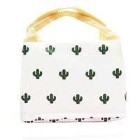 Lala shopping Thermal Insulated Lunch Tote Bag Oxford Lunch Container for Office/Travel/Picnic (White)