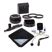 Fujifilm XF 18mm F/2.0 Lens - Bundle with 52mm Filter Kit (UV/CPL/ND2), Lens Wrap (15x15), Cleaning Kit, LensPen Lens Cleaner