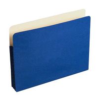 Wilson Jones Colorlife Recycled (50%) Expanding File Pockets, Letter Size, 3-1/2" Expansion, Dark Blue, 25/box, WCC64BL