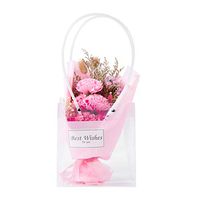 WRAPAHOLIC 10 Pack Transparent Gift Bag - Small Size Transparent Gift Bags for Wedding, Birthday, Baby Shower, Party Favors, Flower Bouquet Wrapping - 6.3"L x 5.9"W + 6.7"H