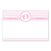 30 Blank Thank You Cards Notes Pink Girl Baby Shower + 30 White Envelopes