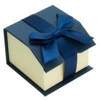 Blue Ribbon Jewelry Ring Box - Pack of 36