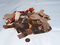 Metallic Confetti Rectangle (Copper)