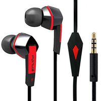 LG Phoenix 2 Compatible Headset Handsfree Earphones Earbuds w Mic Dual Headphones Tangle Free Flat Wired 3.5mm