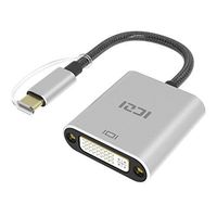 USB C to DVI Adapter, ICZI Type C to DVI Adapter, Thunderbolt 3 Port Compatible, for MacBook, Google Chromebook Pixel, Dell XPS15(2017) and More - Gray