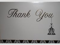 Metallic Gold Bell Ornament"Thank You" Note Cards w/Envelopes