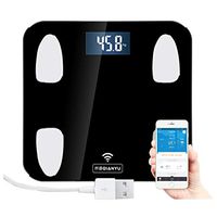 DPPAN Smart Bluetooth Body Fat Scale, USB Charging APP Digital Body Weight Bathroom Scale 180kg,Black