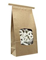 BAP 1 LB Kraft Window Compostable Bag with Tin Tie (100 pcs)