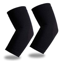 Elbow Brace Compression Sleeve, Lightweight Arm Compression Sleeves with 20-30mmHg Instant Strong Support, Best for Tennis & Golfers Elbow, Tendonitis, Arthritis, Baseball,Joint Pain Relief Black XXL