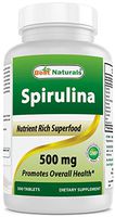 Best Naturals Spirulina 500 mg 500 Tablets