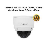 Ares Vision 5MP 4 in 1 AHD/TVI/CVI & CVBS Veri-Focal Zoom-able Vandal Proof Dome CCTV Camera w/IR Night Vision