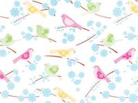 10ct Multi-Colored Song Birds on White Tissue Paper for Gift Wrapping 20"x30" Sheets nfLG -952