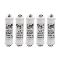 Five S177 Silver Oxide Exell 10.5V Batteries For SONY C-76 Microphone and SURE SM82 Microphone, 7MR9 HD-7D 9.45V 9.8V E-177 1606M 177A 7LR44 7MR44 7NR44 A177 S177 H-7C TR-177R PC177S EN177S 7MR9 H-7D