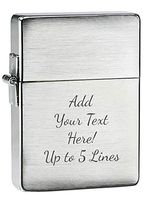 Zippo Personalized Message Engraved Customized 1935 Replica Original Indoor Outdoor Windproof Lighter (1935 No/slashes)