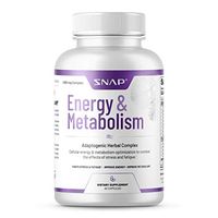 Snap Supplements Natural Energy & Metabolism Booster - Supports Weight Control, Burn Fat, Stress Relief - Fatigue Adaptogenic Herbal Complex - 60 Capsules