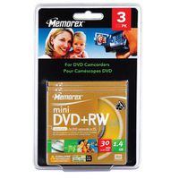 Imation 4x DVD+RW Media - 1.4GB - 80mm Mini - 3 Pack Blister Pack