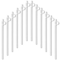 Whirley Flexible 13 inch BPA free Straws with Caps, 12 pack