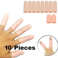 Mcvcoyh Gel Finger Sleeves and Protectors, 10 Pack -Silicone Finger Cot Support for Trigger Finger, Hand Eczema, Finger Cracking, Finger Arthritis