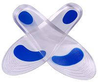 Silicone Insoles, Plantar Fasciitis Shoe Inserts, Orthopaedic Arch Support Slippers Foot Massage for Heel Pain for Walking, Running and Fitness (S)