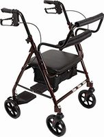 Transport Rollator, Color: Burgundy