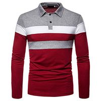 Shirt for Boy Polo, Men's Western Pearl Snap Button Long Sleeve Work Casual Plaid Shirt Red