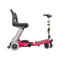 FreeRider USA FR168-4IT Classic Luggie Lead Acid Injection with Charger and Battery Cover Bag, Red