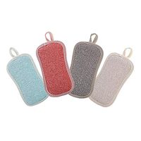 Microfiber Scouring Pads Double Sided Scrubbing Sponges - Great for Non Stick Pans Pots Cookware (Pack of 4)