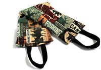 Microwavable Heating Pad with Handles, Arthritis and Pain Care, Cozy Plaid Cotton Flannel, Natural Rice Filling, Made in The USA (Woodsy)