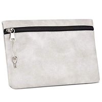 Smell Proof Bags and Container with Lock - Carbon Lined Odor Proof Pouch with Key Lock - Discreet Locking Travel Case - Bag for Medication, Herbs, Spice, Perfume, Vegan Leather (Grey)