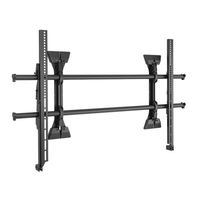 Chief XSM1U Fixed Wall Display Mount, Fusion X-Large Micro-Adjustable, 250 lb Weight Capacity, 26.25" H x 42.75" W x 2.25" D, Black