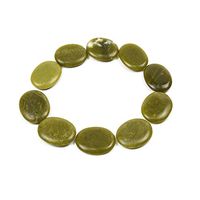 Windfulogo 10Pcs Small Hot Massage Stones Set Natural Lemon Jade Heated Warmer Stone for Spa Massage Green 1.18 x 1.57 in(3x4cm) (Lemon)