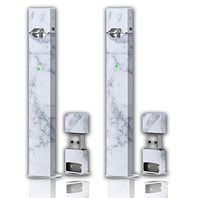 Juul Skin Wrap Vinyl Sticker Decal Protector | JUUL Charger Skin & Prep Pad - White Marble