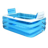 Inflatable bathtub Household Couple Bathing Bucket Adult Padded Folding Bucket Plastic Children Bath tub XXT