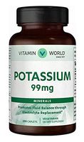 Potassium 99 mg Minerals Vegetarian Dietary Supplement 250 caplets