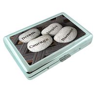 Inspire Rocks Em1 Hip Silver Cigarette Case Id Holder Metal Wallet 4" X 2.75" RFID Protection