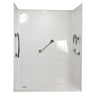 Ella's Bubbles 6030 BF 5P 1.0 L WH FRDM Standard Multi-Piece Barrier Free Roll In Shower